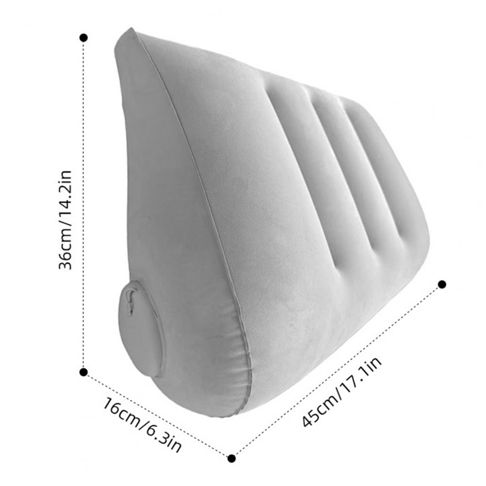 Inflatable Cushion Pillow Lightweight Portable Triangular Wedge Pillow with Dual Inflation Mode Built-in Pump Posture Support
