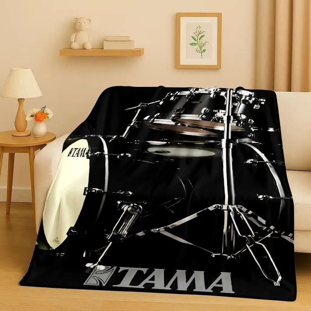 26 Style TAMA Drum Kit Drum Set Music Instruments Flannel Blanket,Ultra Soft Plush Throw for Home Bedroom Bed Sofa Cover Kids