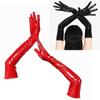 Dance Gloves Long Gloves Performance Sexy Shiny Black/ Red