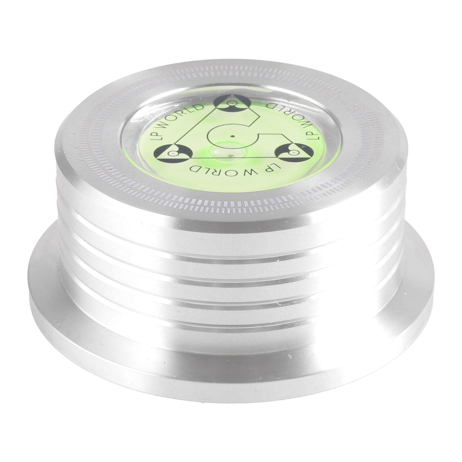 

Стабилизатор пластинок из алюминиевого сплава премиум-класса с пузырьковым уровнем для виниловых проигрывателей LP 60 Гц антивибрационный зажим серебряный