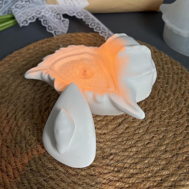 Conch Shape Silicone Mold Storage Box Moulds for Candle Cups and Decorative Storage Jars for Crafting and Gifting