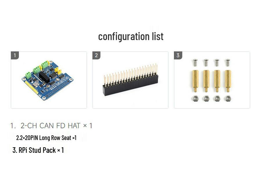 Dual-Channel Isolated CAN FD Bus Expansion Board for Raspberry Pi with SPI Interface, 4-Channel CAN Module Support