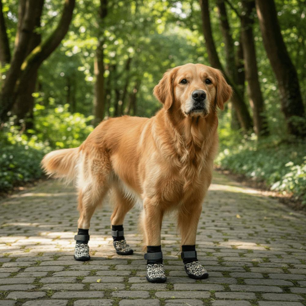 4 Pieces/set Wear Resistant Pet Knitted Socks Paw Pattern Dog Shoes Socks Floor Protection