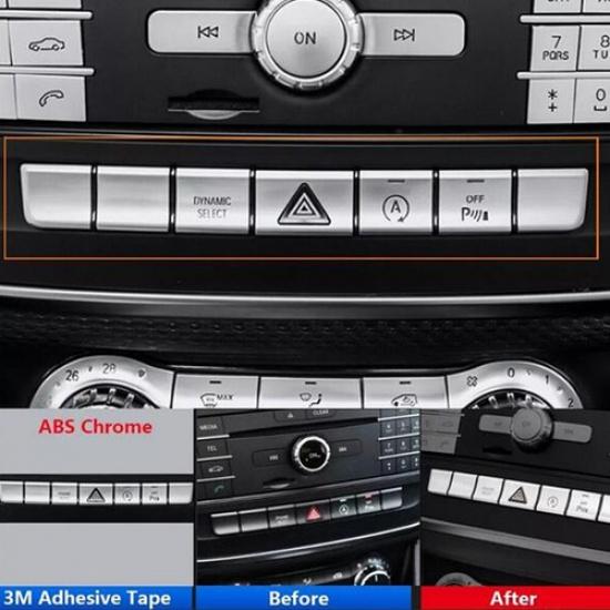 1 Set CD Panel Function Switch Cover Trim For Mercedes Benz A/B/CLA/GLA Class