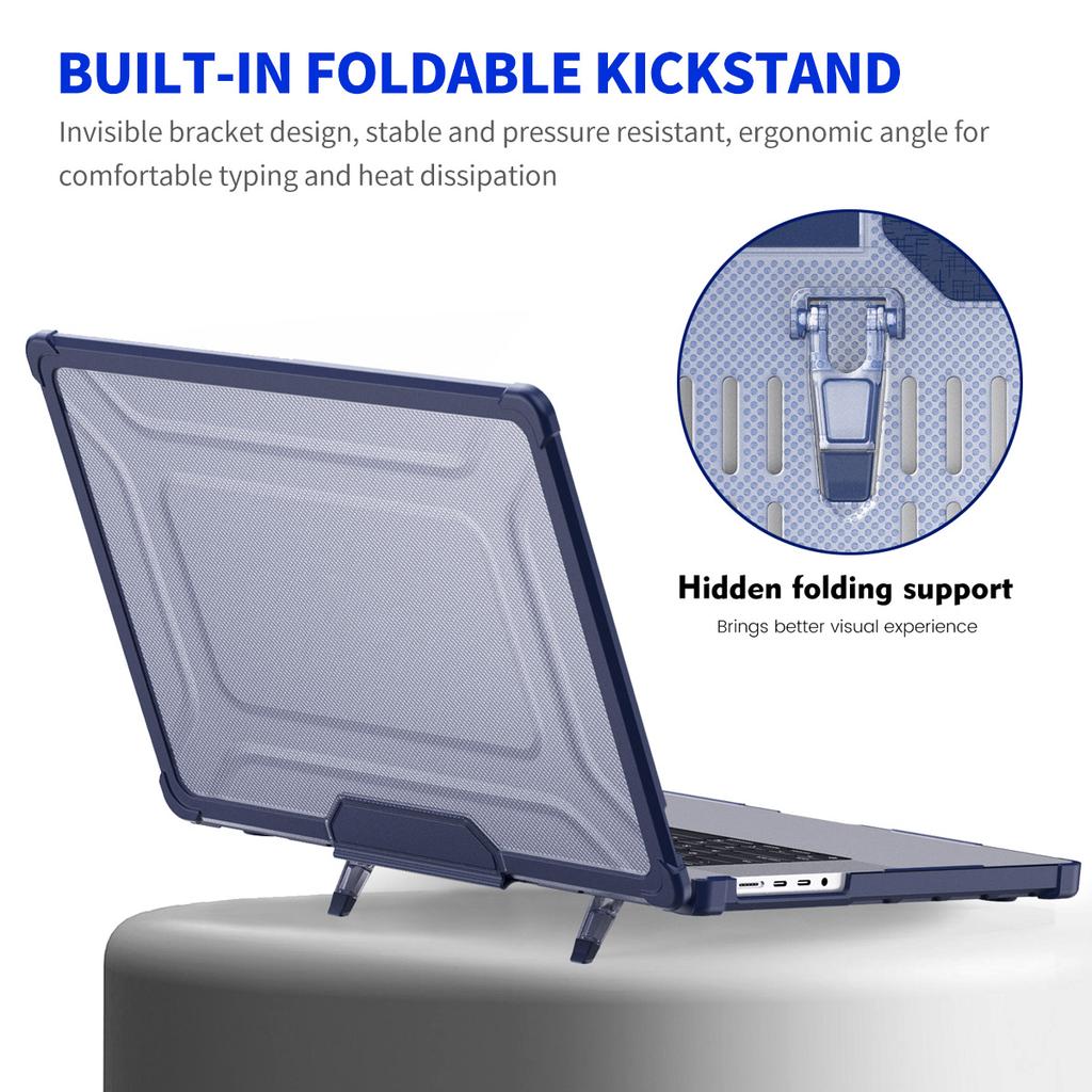 Hard PC Case for MacBook Pro 14 inch (2024) (2021) A2442/(2023) A2779 (EU Version) Laptop Cover with Kickstand