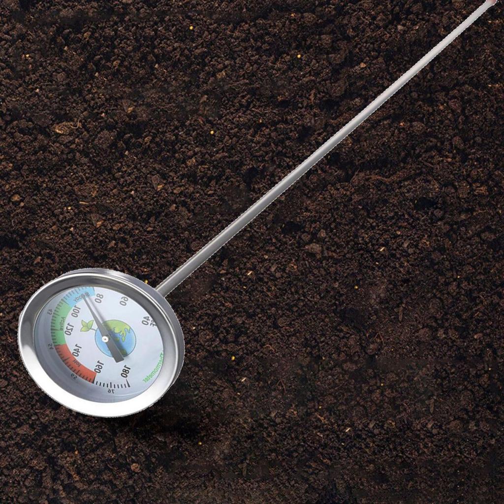 304 Stainless Steel Soil Thermometer Probe Size 5x500mm Dial Diameter 54mm