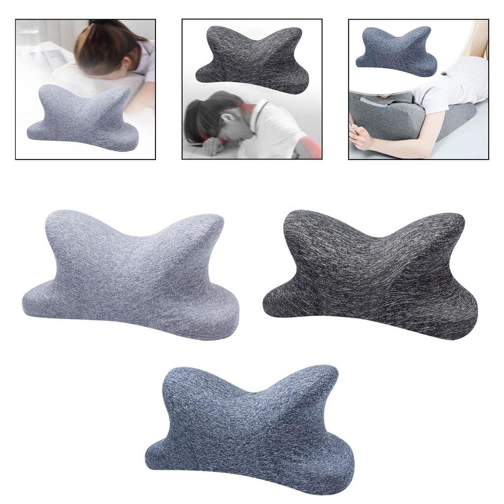 Cervical and Neck Pillow Ergonomic Comfortable Cushion Memory Foam Pillow Office Nap Pillow for Camping Office Driver Travel