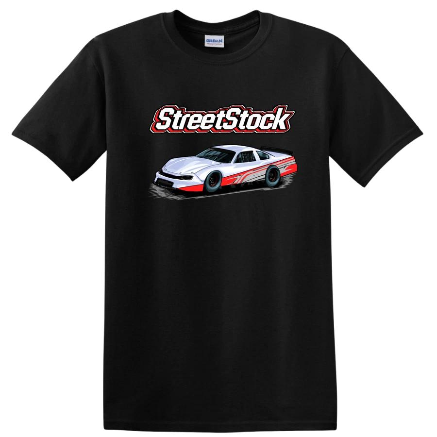 Street Stock Car Racing T Shirt Racecar Graphic Fun Tee Design for Fans S