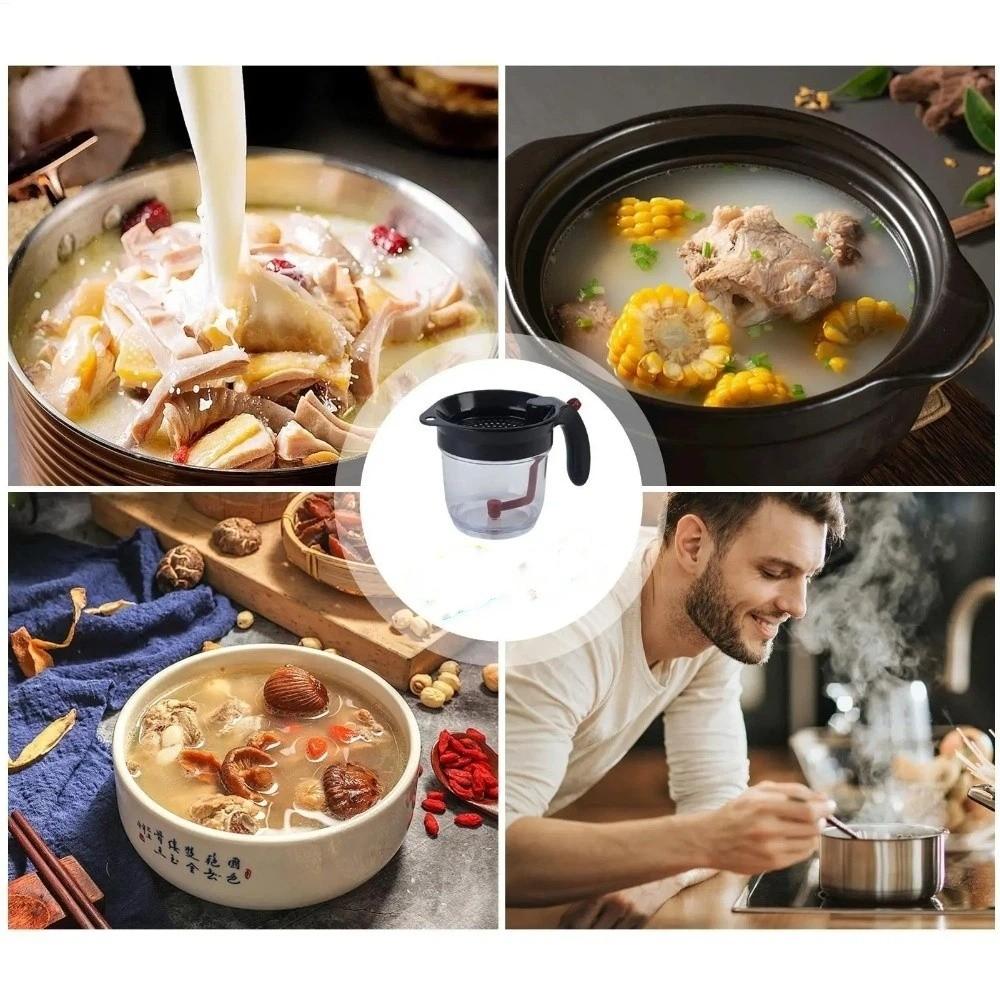 1L Capacity Fat Separator Measuring Cup Oil Strainer Efficient Grease Separator Healthier Cooking