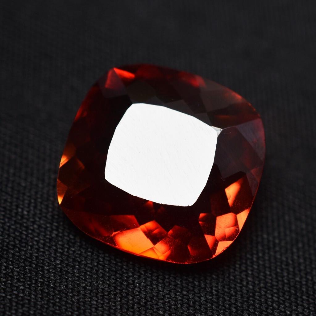 Natural Orange Sapphire Loose Gemstone 10.15 Ct Square Cushion Cut September Birthday Birthstone