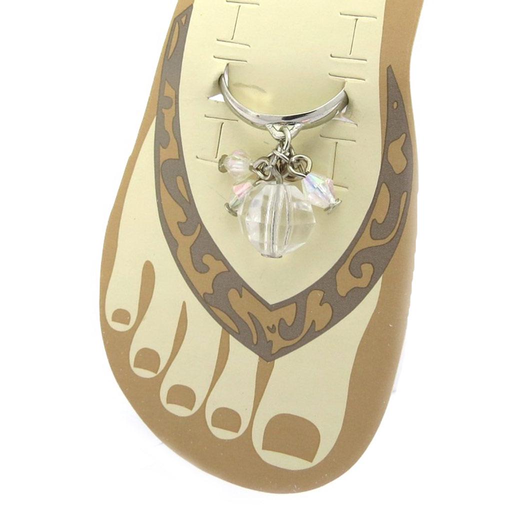Les Trésors De Lily [K0989] - Bague de pied 'Scarlett' blanc boréal