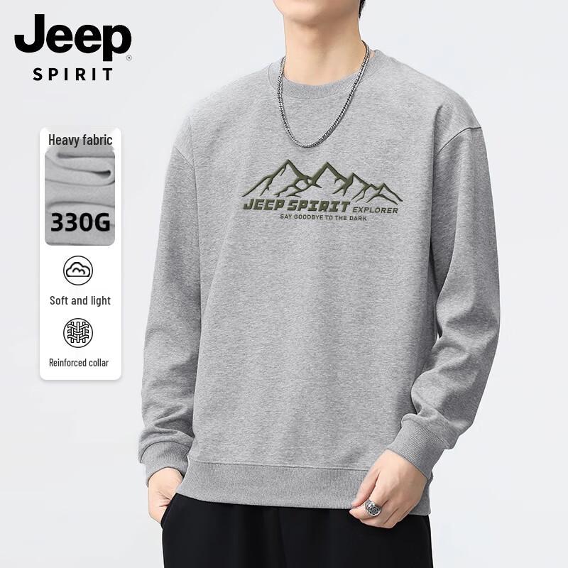 JEEP SPIRIT Men's Printed Crewneck Sweatshirt