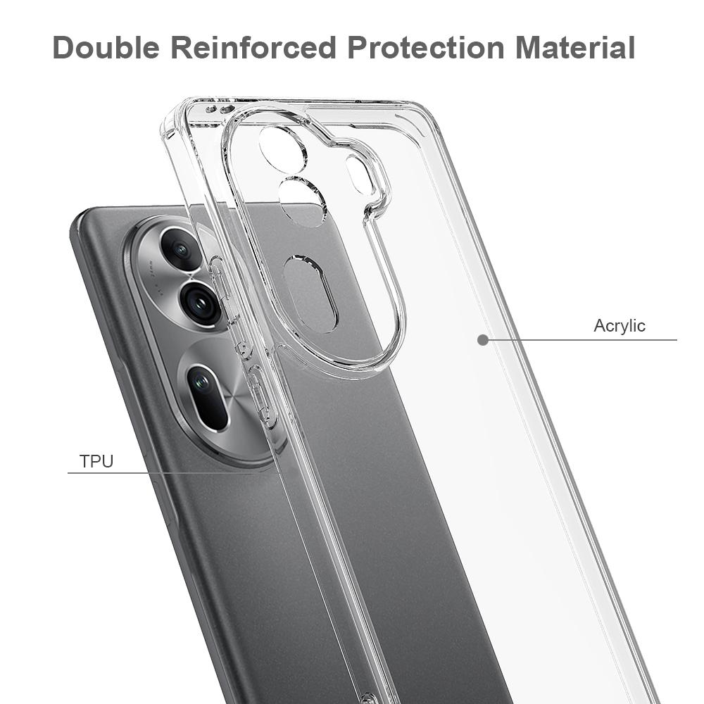 For Oppo Reno11 Pro 5G (Global) Case Scratch-Resistant TPU+Acrylic Clear Phone Cover
