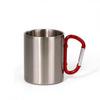Custom Logo Stainless Steel Insulated Coffee Cup with Carabiner Handle Sublimation Blank for Back To School for Climbing
