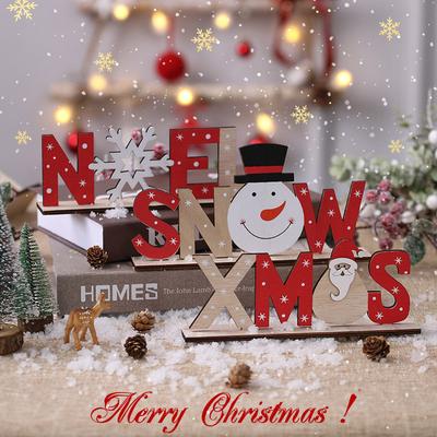 Decorations Wooden Christmas The Xmas Elderly Tabletop Decoration Home Gift