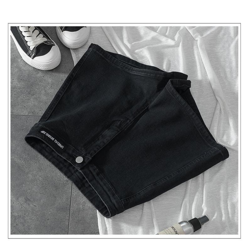 Tight-fitting Stretch High-waisted Denim Shorts for A Small Group of Skinny Spice Girls