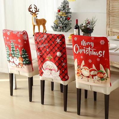 Noel klozet kapağı dokunmamış yaratıcı noel baba zencefilli kurabiye adam baskılı sandalye kılıfı şenlikli yemek atmosferi süslemeleri döşeme