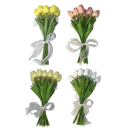 10Pcs Tulip Flower LED Lights USB Powered Warm Glow Faux Flower Lamp for Bedroom Living Room Wedding Decor Creative Ambient Night