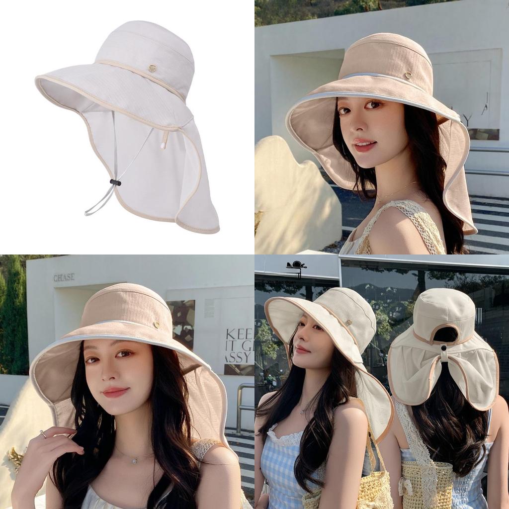Summer Wide Brim Sun Hat For Women With Breathable Polyester Material For Outdoor Sun Protection