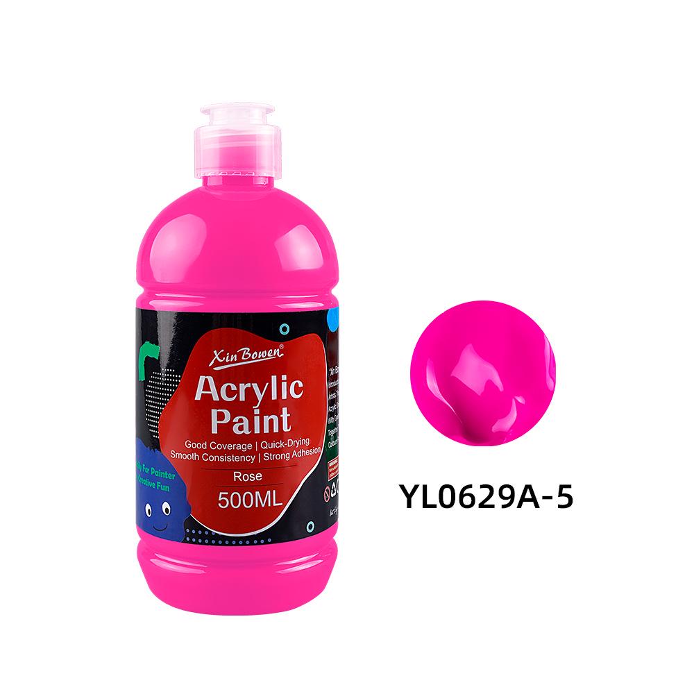 Acrylic Paint Set - 12 Colors, 500ml, Waterproof, Ideal for Art Students and DIY Projects