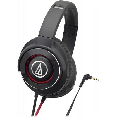 Audio Technica Solid Bass Prenosné slúchadlá Silné basy Čierne Červené Ath Ws770 Brd Čierne Červené