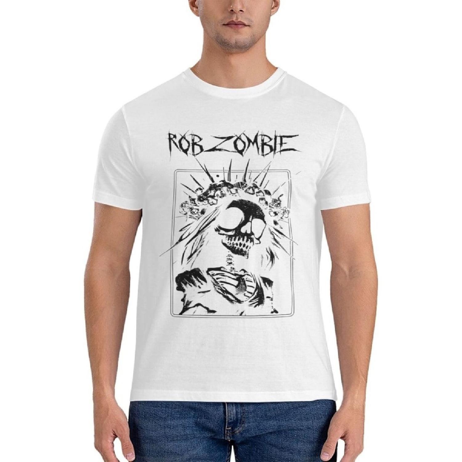 AusuB Rob Band Zombie Men s T Shirt Cotton Graphic T Shirt for Men Round Neck Casual Shirt White XXXXXL белый