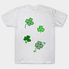 Men Black Print T-shirt Clovers! No-Cut Transfer Paper Print Cotton Tshirt