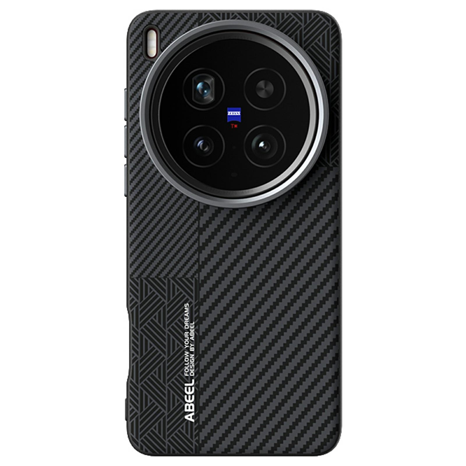 

ABEEL For vivo X200 Ultra 5G Case PC+TPU+Aluminum Alloy+PU Leather Phone Cover Compatible with MagSafe Texture 2