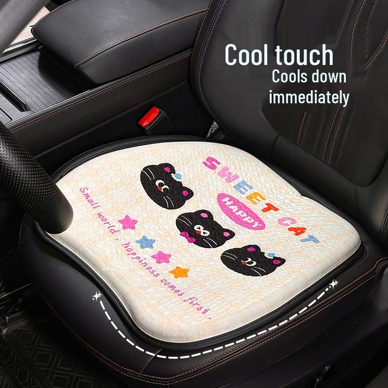 Cartoon Car Cooling Gel Seat Cushion - Breathable, Non-Slip, Four Seasons Comfort