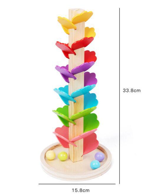Rainbow Music Tree: Colorful Petal Leaves Rolling Ball Educational Toy for Kids' Birthday