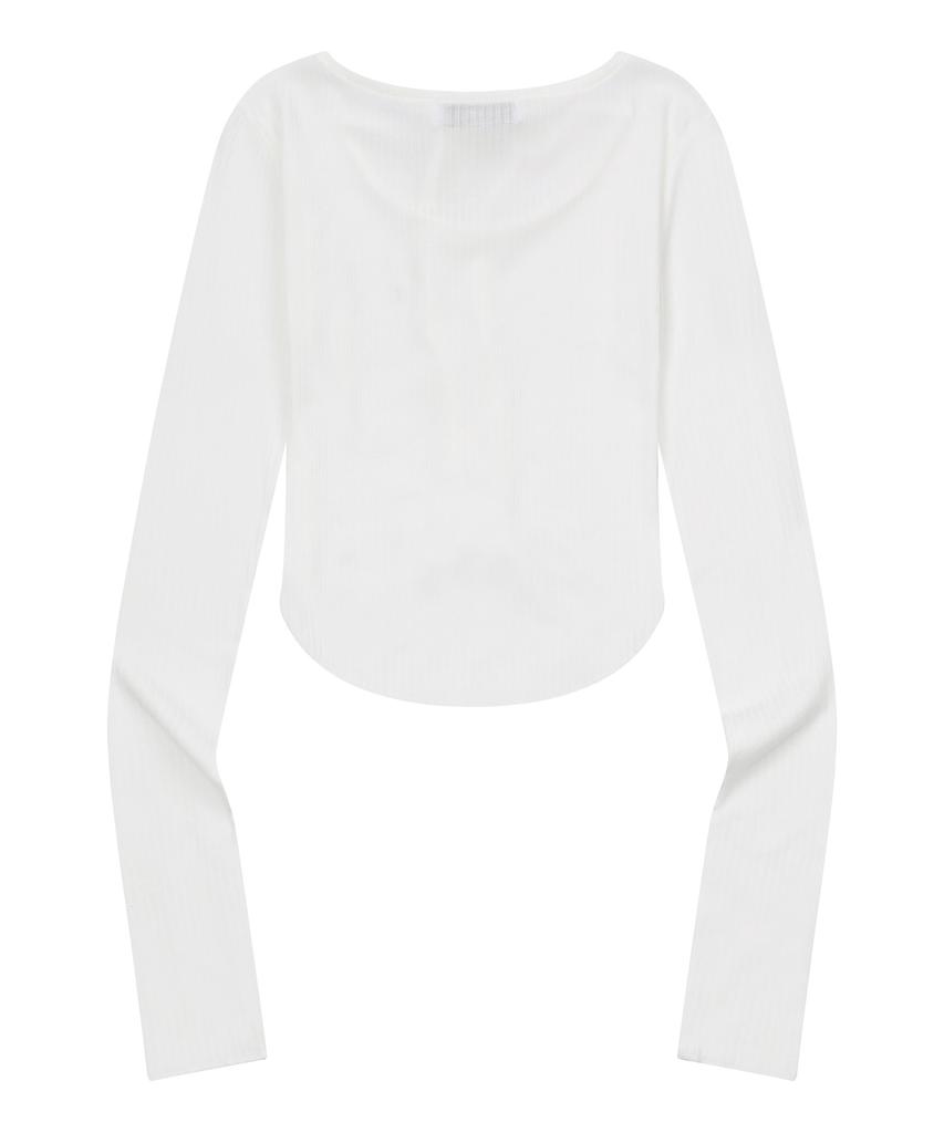 MUCENT Verion Strap Ribbon Rolled Long Sleeve Tee (4 Colors)