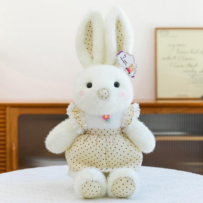 Cute little rabbit plush toy doll soft cute little rabbit doll for children's birthday gift