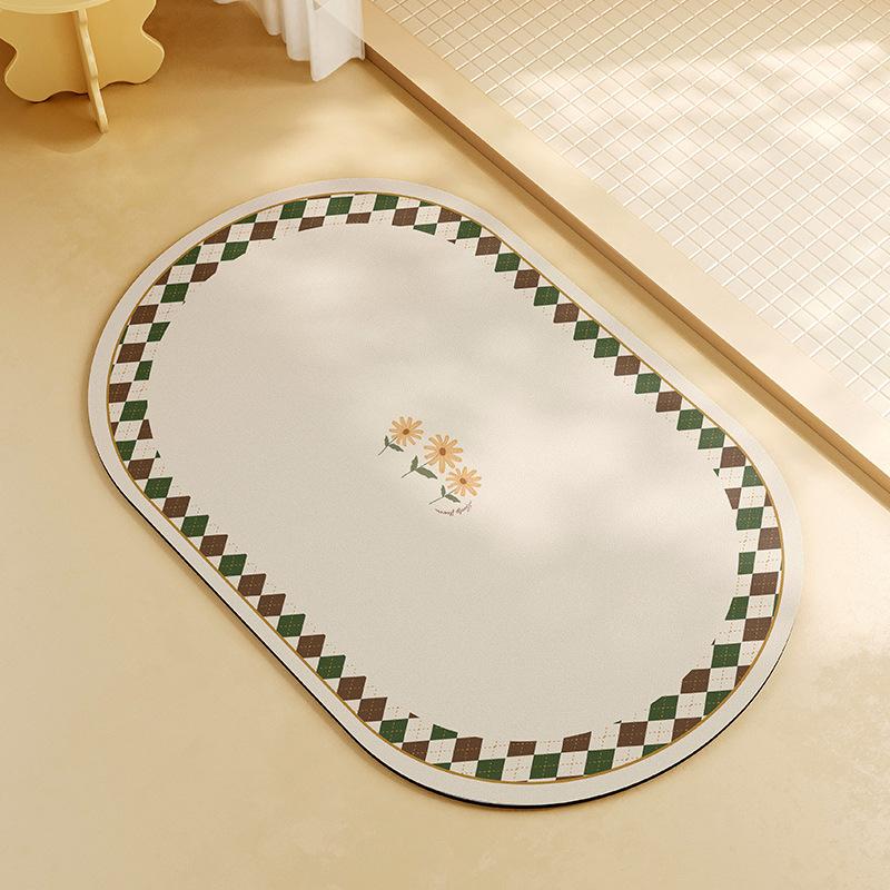 

Маленький и свежий высококачественный коврик для ванной комнаты с диатомовой грязью для туалета, специальный ковер, противоскользящий, быстросохнущий и устойчивый к грязи коврик для ног 40 * 60Cm