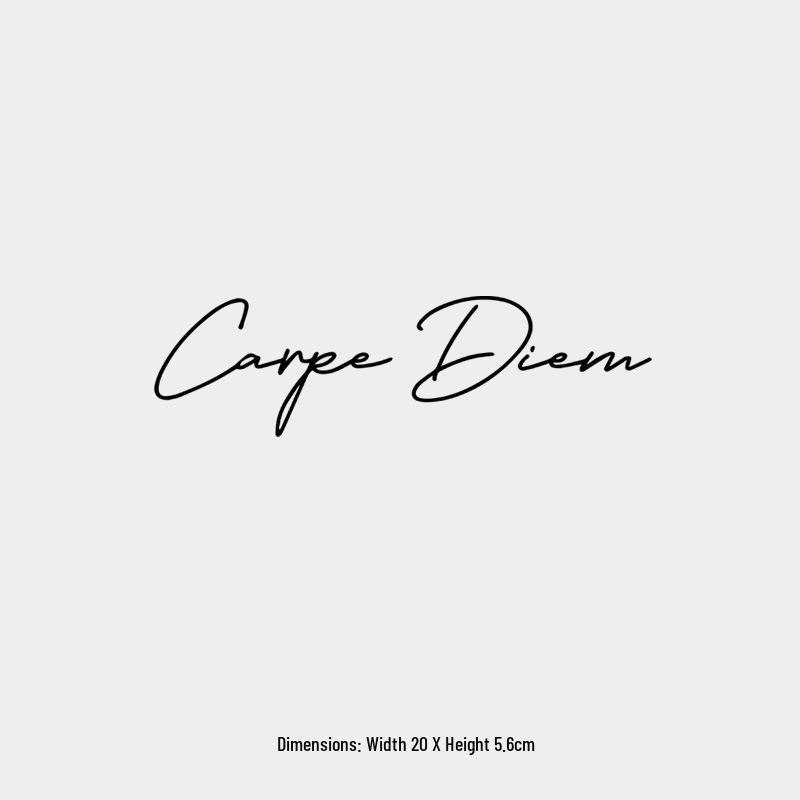 Светоотражающая латинская каллиграфия  Лови момент  Наклейка на заднее стекло автомобиля