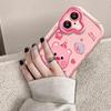 IPhone 16 Case with Lanyard, Full Protection Camera Lens, Shockproof Premium Trendy Creative Painted Cartoon Cute Lens Full Coverage Soft Case Pink