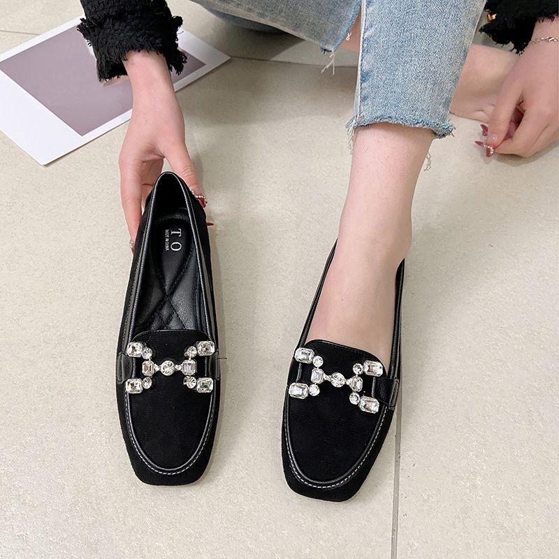 Jarní Podzimní Boty Dámské Baleríny Měkké Módní Značka Kancelářské Dámské Jednoduché Boty Černé Modré Nadměrná Velikost 42