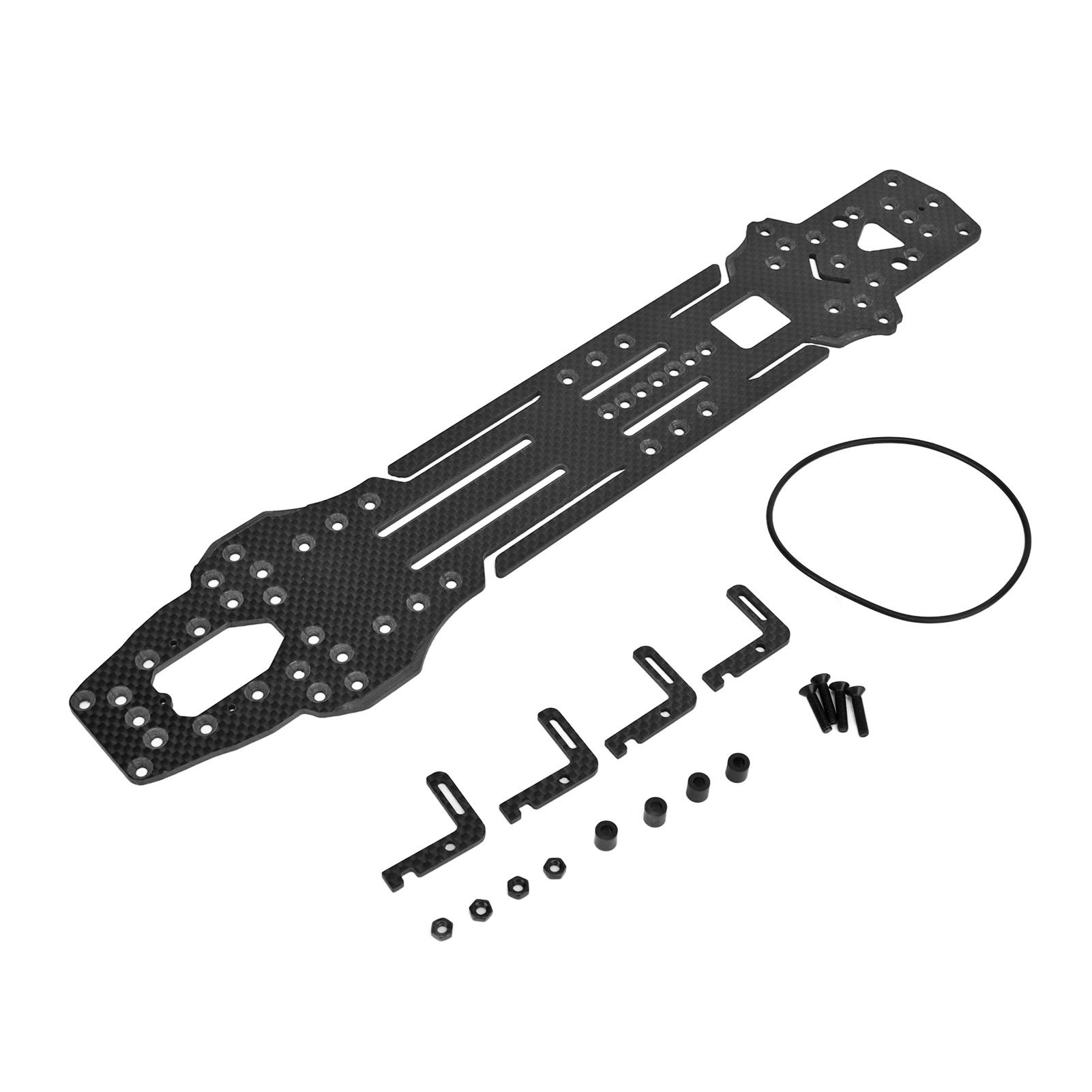 

RC Chassis Battery Bracket Kit Improve Performance Carbon Fiber RC Accessories for 3 Racing D5V2 1: чорний
