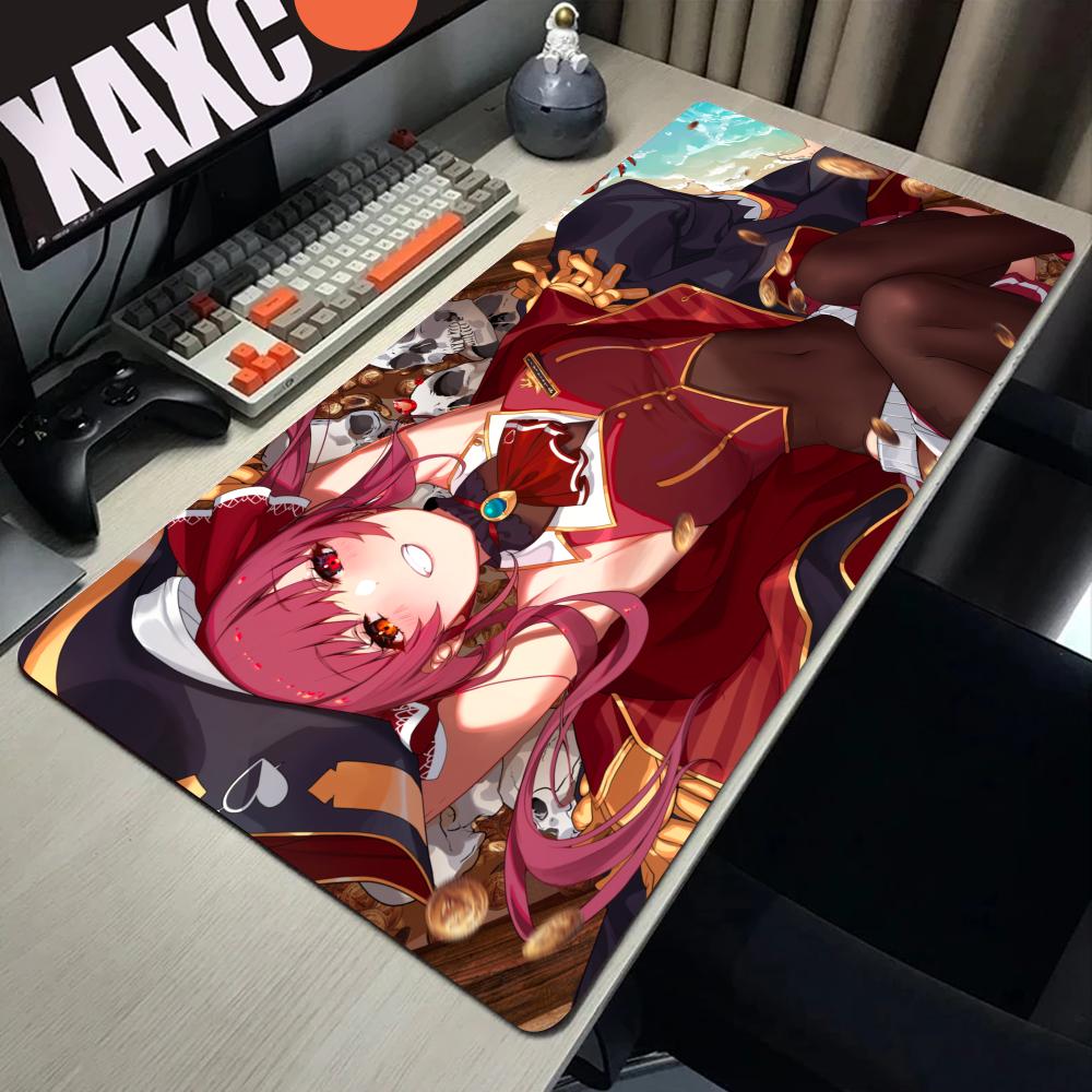 Mouse Pad Gaming Accessories Gamer alfombrilla Hololive Houshou Marine Computer Desk Mat Laptop Varmilo Keyboard Pads Mousepad