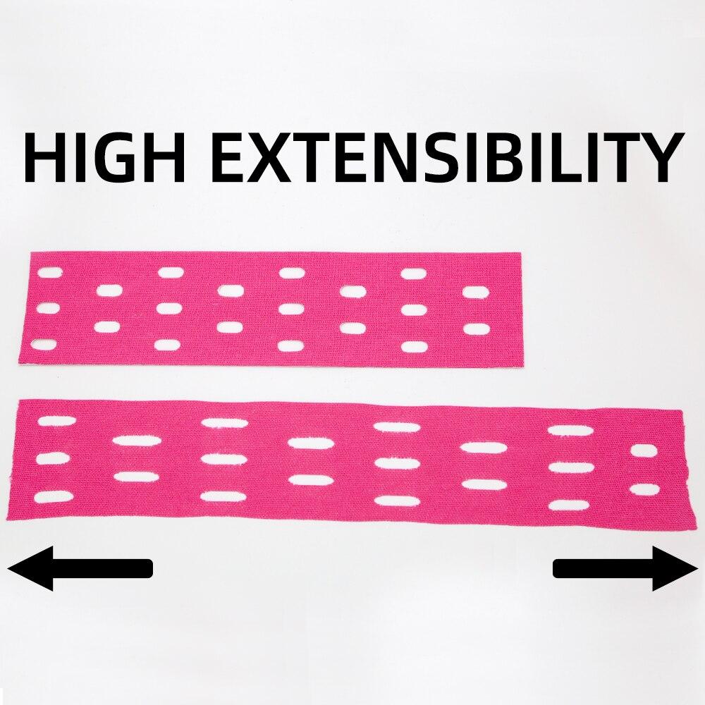 Hole Kinesiology Tape Medical Elastic Sport Athletic Tape for Muscle Support Strain Injury Ankle Wrists Knees Pain Relief 5CMx5M