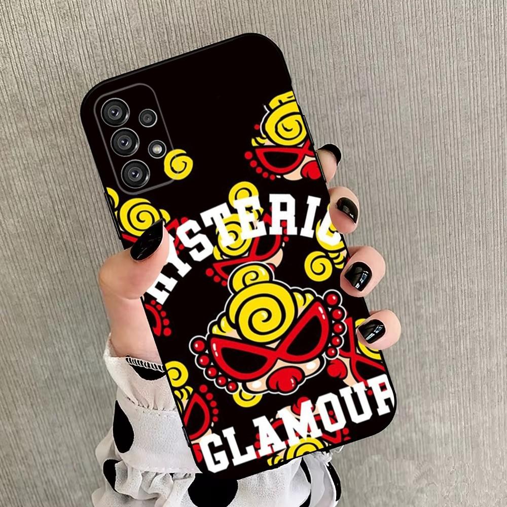 

H-Hysteric Fashion M-Mini Phone Case For Samsung Galaxy A20,A21s,A22,A31,A32,A52,A53,A72,73,A80,A91 Soft Black Cover Samsung a30 a20