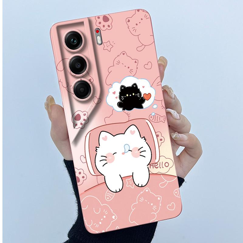 Handyhülle für Tecno Camon 40 Pro 4G 5G 2025 Niedlicher Panda Süße Mädchen Katzen Silikon Weiche Rückseite Ultradünne Schutzhülle
