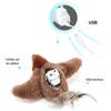 Interaktives Katzenspielzeug, wiederaufladbarer fliegender Vogel, Katzenspielzeug, zwitschernder, flatternder Vogel(kein Fliegen) Kann durch Berührung aktiviertes Plüschspielzeug mit Katzenminze hinzufügen