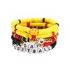 Colorful Letter Polymer Clay Softball Bracelet Set - Fashion Jewelry Gift