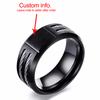 Vnox Personalize Wia Ring for Men Stainless Steel Cross Knights Templar Shield Oum Wild Wold Ring Custom Gift for Him