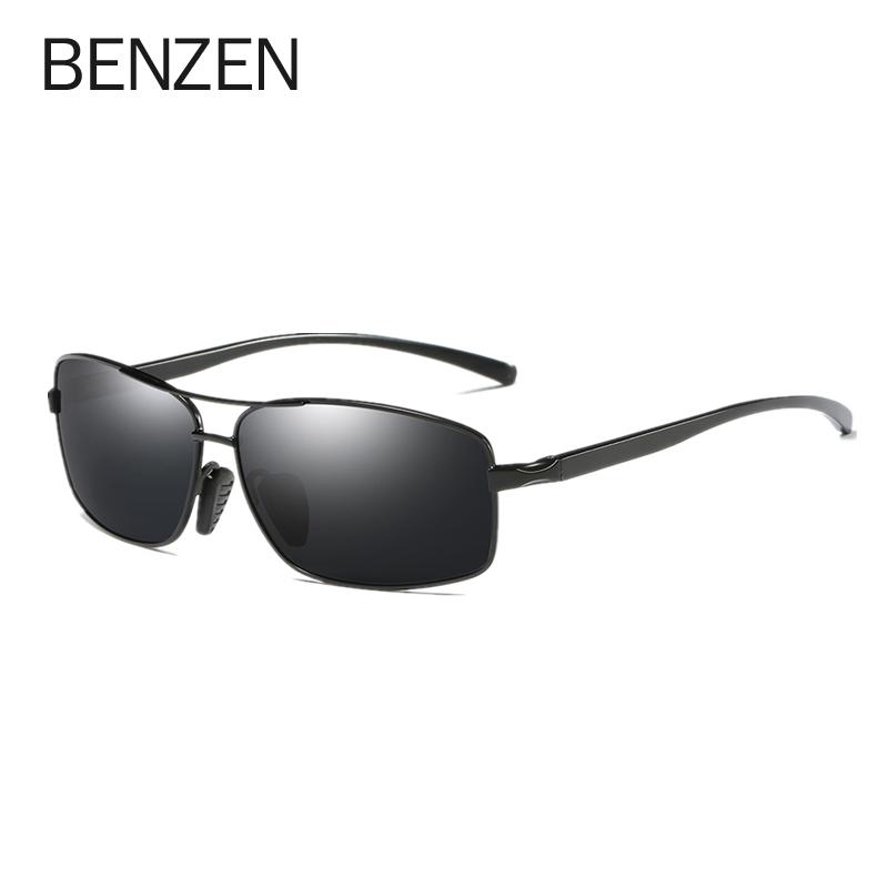 BENZEN polariseeritud päikeseprillid Meeste klassikalised ristkülikukujulised meeste päikeseprillid Vintage Oculos B9370