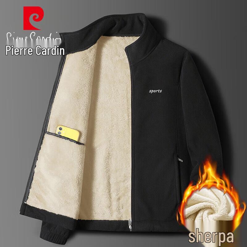Pierre Cardin Men s Lamb Velvet Windproof Jacket 4XL