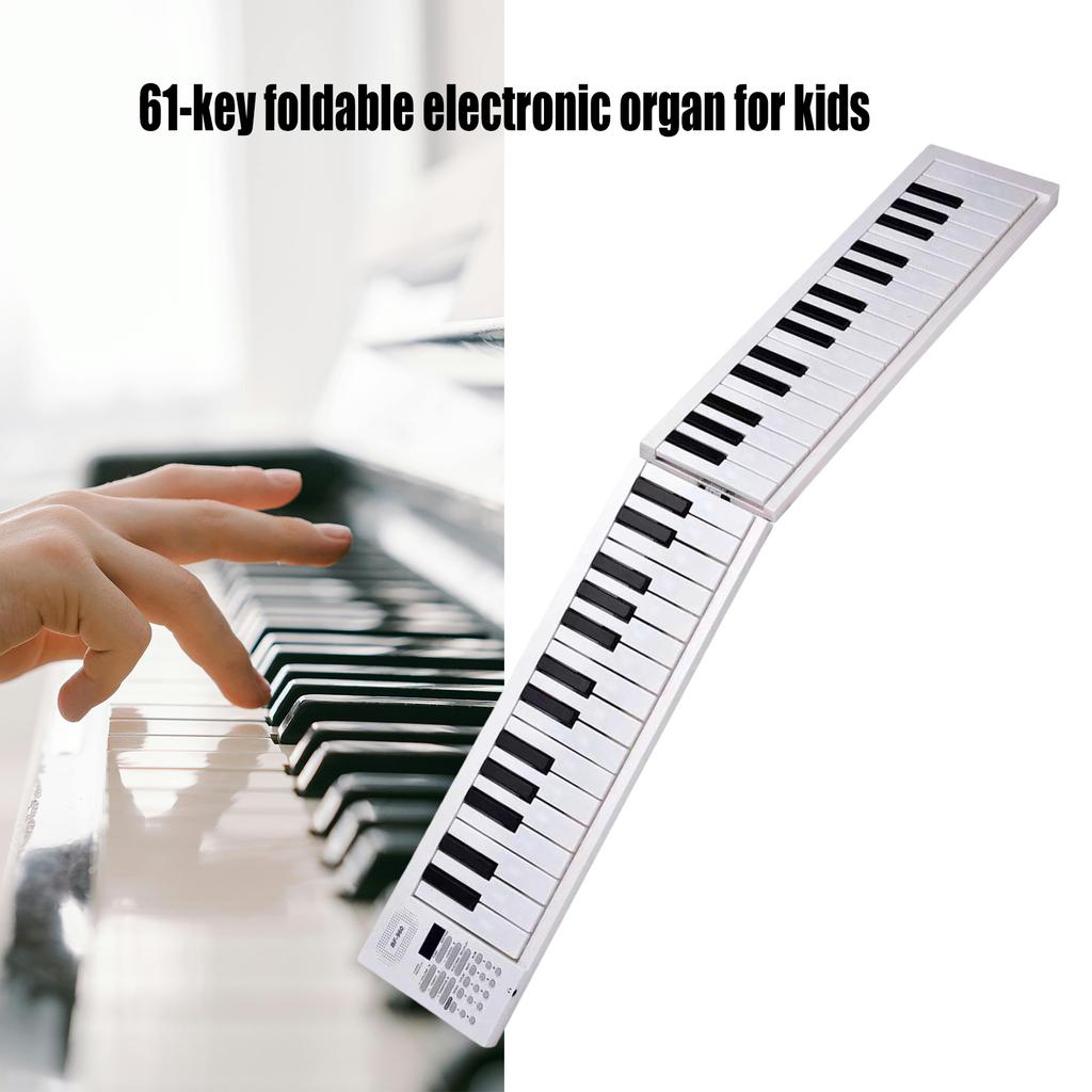 61 Key Foldable Electronic Piano Portable Piano Keyboard Digital Music Electronic Keyboard Musical Instrument Enduring