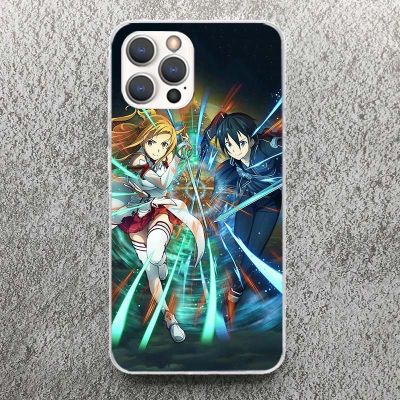 Sword Art Online Anime Phone Case For iPhone 17 16 15 14 13 12 11 Pro Max Mini Plus Air 7 SE 8 Soft Silicone Print Shell Funda F