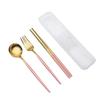 Stainless Steel Spoon Fork Chopsticks Set Storage Box Tableware Coffee Snacks Fruit Dessert Portable Spoon Fork Chopstick Set