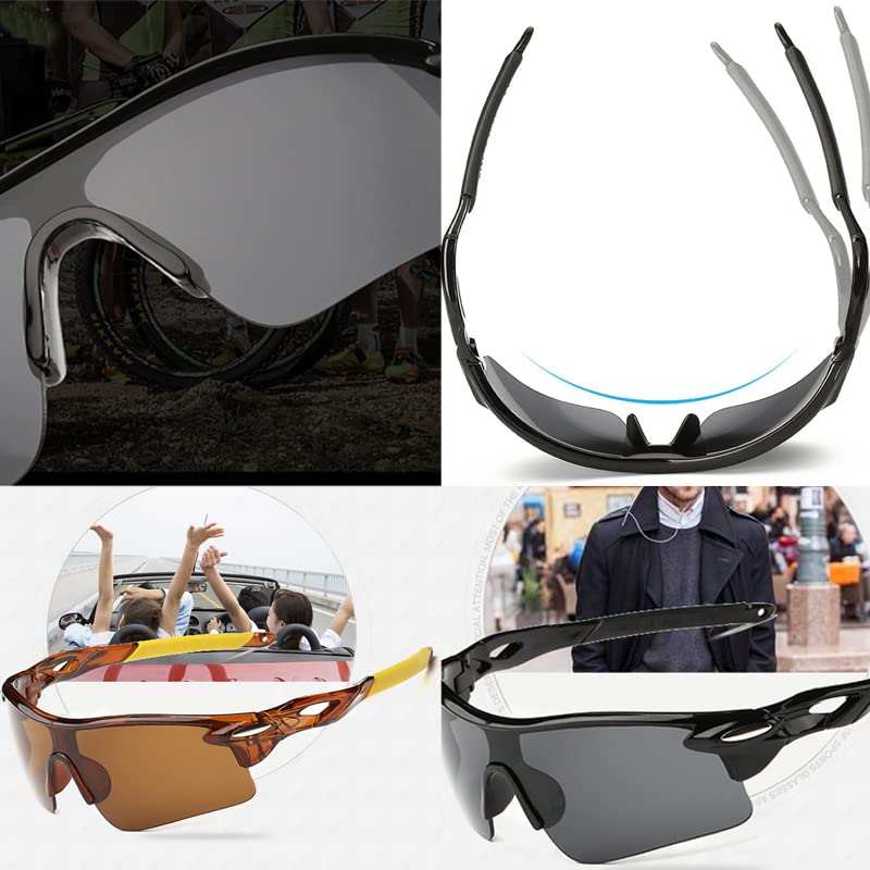 Jinmoioy Sports Sunglasses Men Polarized UV Ultraviolet Cut Unisex Ultra Lightweight Golf Running Fishing Cycling Baseball One Size Fits All